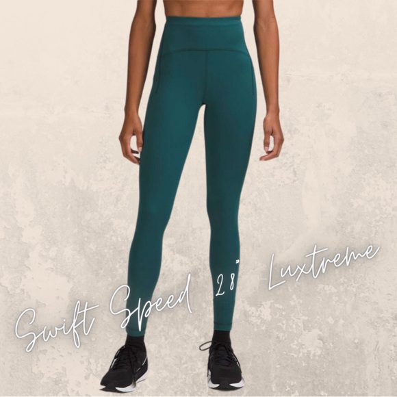 Lululemon Athletica Swift Speed HR Tight 28” Brushed Luxtreme NWT size 2 GRNJ - Picture 1 of 7